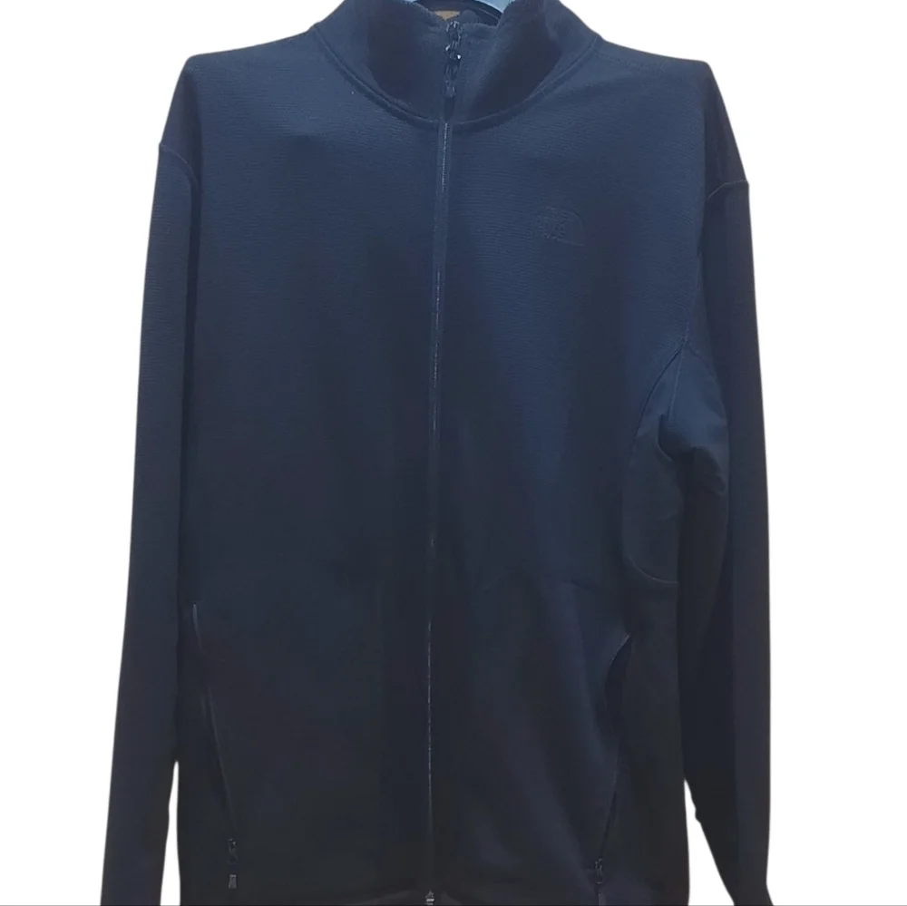 The North Face Denali Men's Fleece Jacket Black/Gray, Size Large, Full Zip
